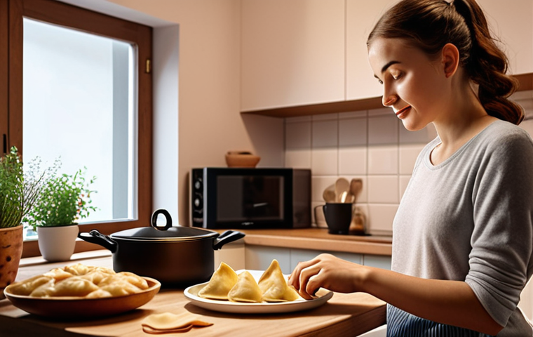 **

Prompt: "A cozy, modern Polish home with a smart assistant (like Google Assistant or Alexa) subtly integrated into the living room. A woman is casually interacting with the device, maybe while cooking a traditional Polish dish like pierogi. Focus on the convenience and seamless integration of AI into daily life in Poland. Warm, inviting lighting."

**